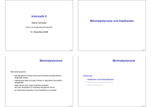 Minimalpolynome - Zentrum für Angewandte Informatik der