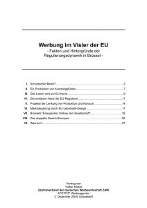 Werbung im Visier der EU - Zentralverband der deutschen