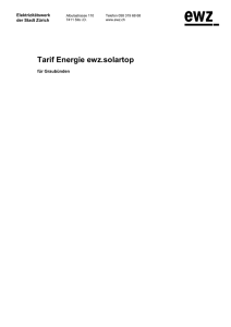 Tarif Energie ewz.solartop GR 2017