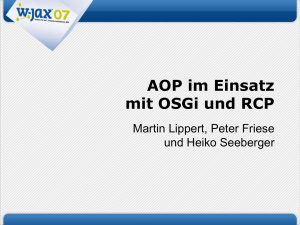 AOP im Einsatz mit OSGi und RCP
