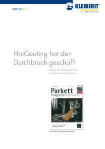 HotCoating hat den Durchbruch geschafft