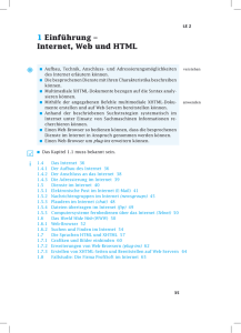 1 Einführung – Internet, Web und HTML