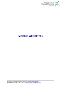 mobile webseiten - Mobile Marketing