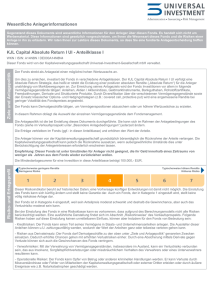 Wesentliche Anlegerinformationen KJL Capital Absolute Return I UI