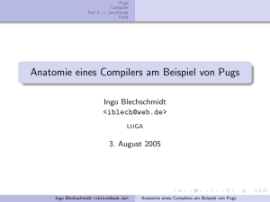 Anatomie eines Compilers am Beispiel von Pugs