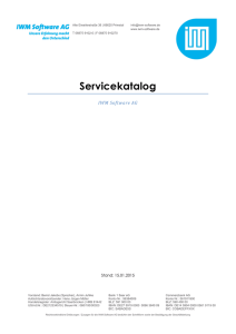Servicekatalog - IWM Software AG