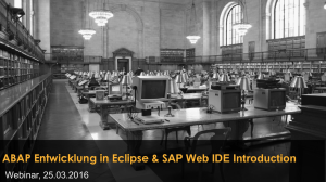 ABAP Entwicklung in Eclipse