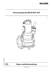 Abwasserpumpe typ ABS AS 0530 - 0841 Einbau- und