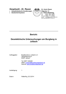 Geophysik - Dr - Burgfreunde zu Julbach eV