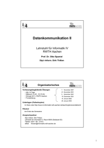 Datenkommunikation II - Informatik 4 - RWTH