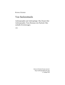 Von Seelenrätseln - Rudolf Steiner Online Archiv