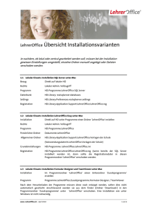 LehrerOffice Übersicht Installationsvarianten