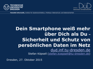 Vortrag "Dein Smartphone weiß mehr als Du"