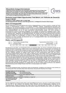 KID Deutsche Invest II Multi Opportunities Total Return IC