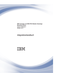 IBM Campaign und IBM SPSS Modeler Advantage Marketing Edition
