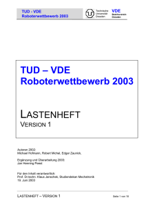 Lastenheft 2003 - TU Dresden Robotik Arbeitsgruppe eV