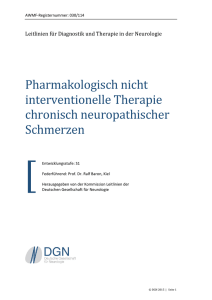 Pharmakologisch nicht interventionelle Therapie chronisch