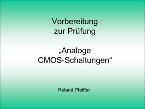 Einführung zur Vorlesung Analoge CMOS