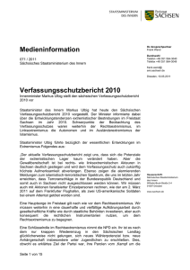 Medieninformation Verfassungsschutzbericht 2010