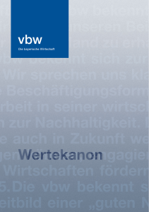 Wertekanon | PDF - Vereinigung der Bayerischen Wirtschaft