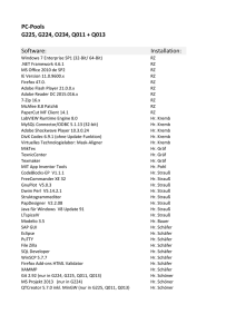 PC-Pools G225, G224, O234, Q011 + Q013 Software: Installation: