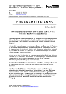 Presseerklärung der Berliner Senatskanzlei