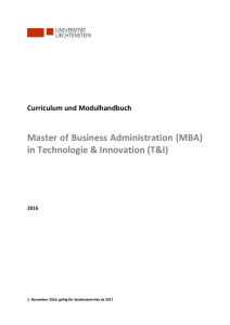 Curriculum - Universität Liechtenstein