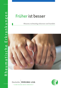 Früher ist besser - Rheuma rechtzeitig erkennen