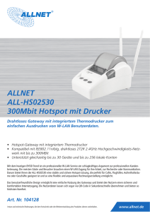 ALLNET ALL-HS02530 300Mbit Hotspot mit Drucker