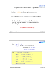 Vergleich von Laufzeiten von Algorithmen