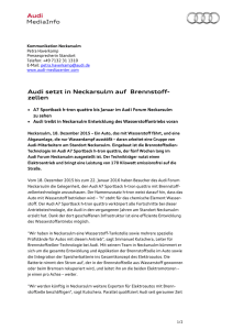 Audi setzt in Neckarsulm auf Brennstoff- zellen - AUDI Media
