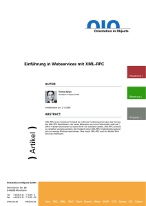 Einführung in Webservices mit XML-RPC