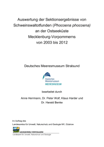 Auswertung Sektionsergebnisse Schweinswaltotfunde M-V 2003-2012