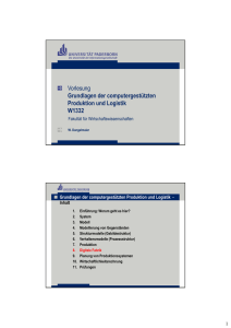 Vorlesung Grundlagen der computergestützten Produktion und