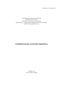 Parallelisierung des Levenshtein Algorithmus