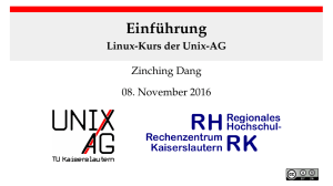 Einführung - Linux-Kurs der Unix-AG