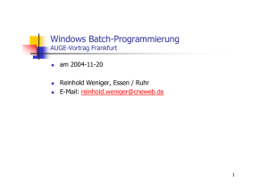 Windows Batch-Programmierung