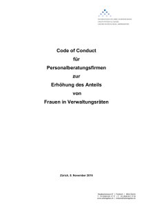Code of Conduct - Schweizerischer Arbeitgeberverband