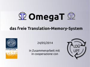 OmegaT das freie Translation-Memory
