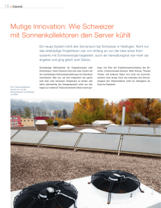 Wie Schweizer mit Sonnenkollektoren den Server kühlt