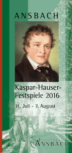 Kaspar Hauser Festspiele 2016