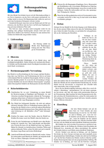Bedienungsanleitung Firmware V005