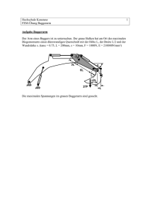 Hochschule Konstanz 1 FEM-Übung Baggerarm Aufgabe