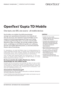 OpenText Gupta TD Mobile Product Overview