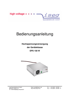 Handbuch EPS 150W STD deu - Iseg-hv