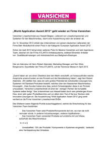 „World Application Award 2013“ geht wieder an Firma Vansichen