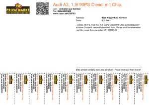 Audi A3, 1,9l 90PS Diesel mit Chip