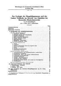 Zur Geologie der Hauptklippenzone und der Laaber Teildecke im