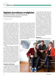 Digitalen Journalismus ermöglichen