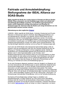 Stellungnahme der ISEAL Alliance zur SOAS-Studie